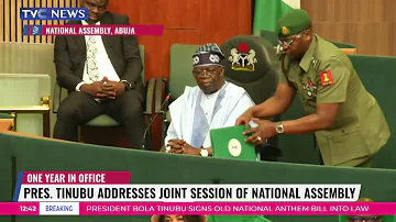 One Year in Office: President Tinubu Arrives At National Assembly