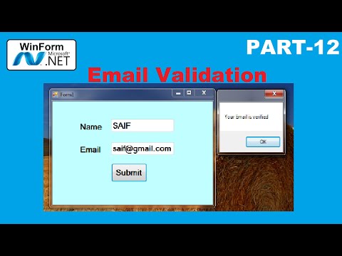 C# Email TextBox Validation Windows Form by Technical Aroushay