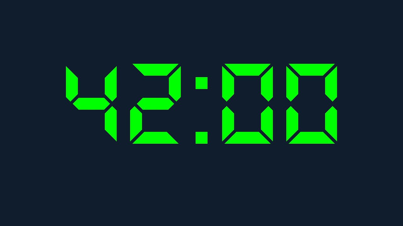 42 Minute Timer Digital and 42 Minutes Countdown Digital