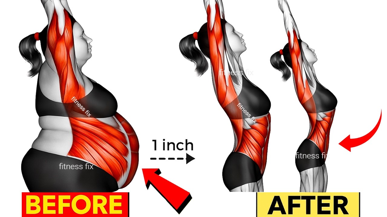👙 SHRINK STOMACH FAT: Upper and Lower Belly Fat ➜ BURN BELLY FAT Standing Up: Upper and Lower Abs