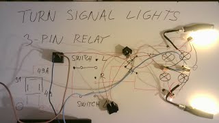 Turn Signal Lights Blinker 3-Pin Relay Flasher 12V Electrical Diagram & Wiring Classical Bulb   LED