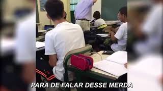 “Professor” militante mente, agride e ameaça tirar pontos de quem falar de Bolsonaro.