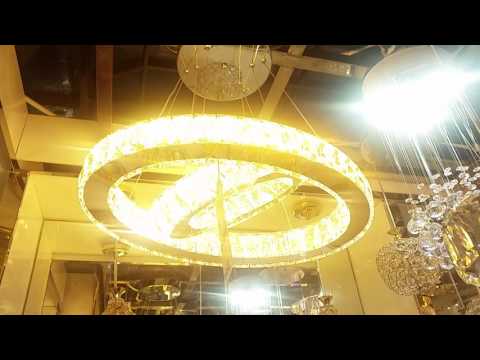 LED Chandelier Modern Oval Crystal Remote £495/- LED Light Dining Room Pendant Light