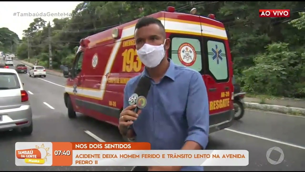 Acidente entre duas motos é registrado na Avenida Pedro II- Tambaú da Gente Manhã