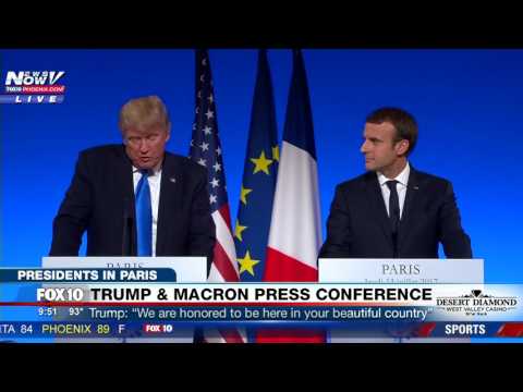 FULL PRESS CONFERENCE: President Trump and President Macron in Paris (FNN)