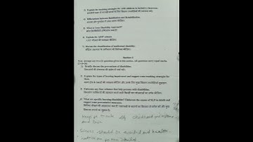 internal exam#specialeducation #paper1 #2022 #introductiontodisability