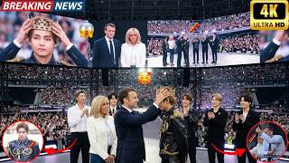 🔥Paris in Shock! President Macron Watches as Kim Taehyung Becomes BTS' 'Prince of Paris' 👑