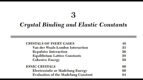Introduction to Solid State Physics Chapter 3 Walkthrough
