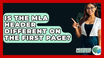 Is The MLA Header Different On The First Page? - The Language Library