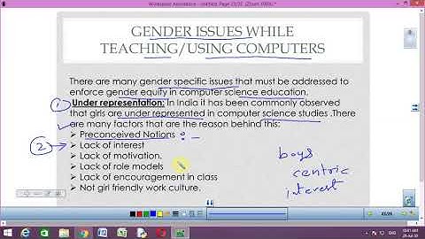 Gender issues teaching computers(Society law and Ethics of 12 Computer Science)