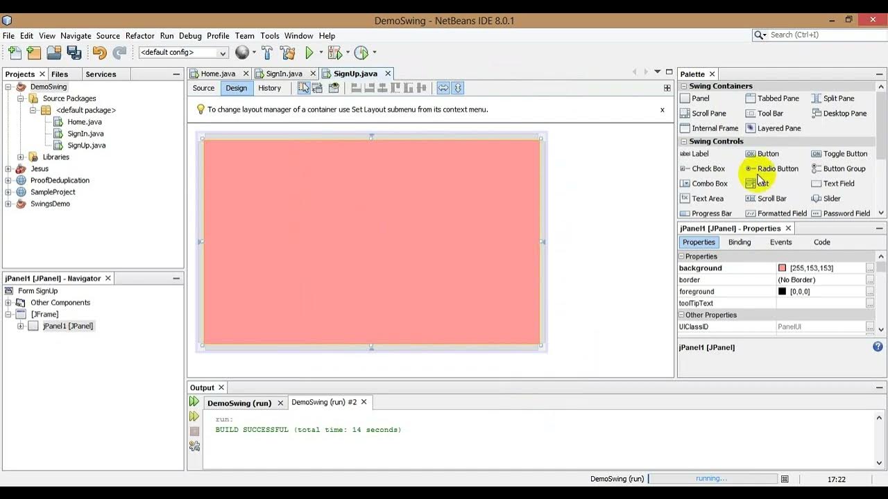 Java Swing Demo 2| bluearise learning - YouTube