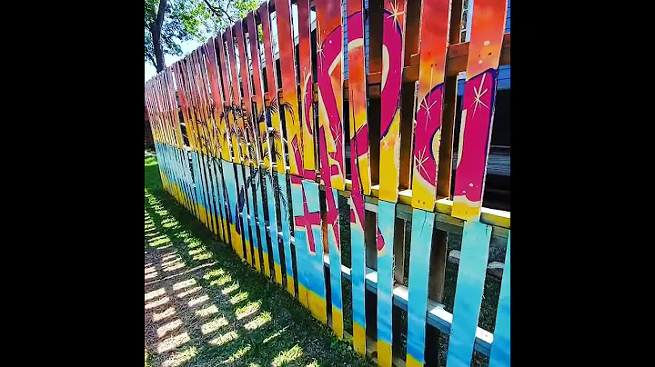 Slatted Fence Mural.  Kemah