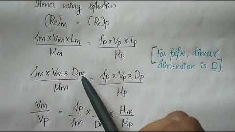 CE206 FM 2 - Module 6- Numerical problem ( Reynolds model law)