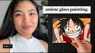 Anime Glass Painting Tutorial Easy Youtube