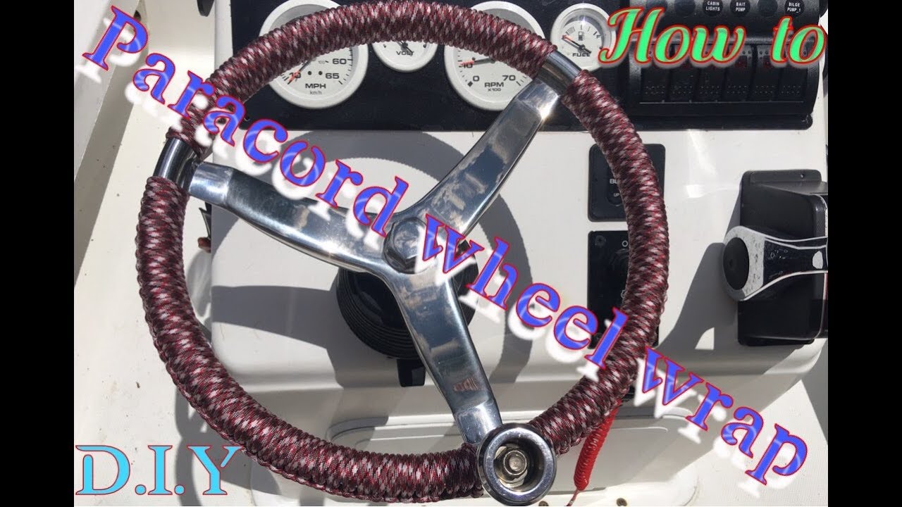 How to Paracord Boat Wheel Wrap YouTube
