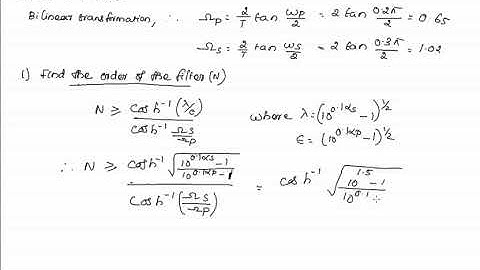 Chebychev Filter Problem I