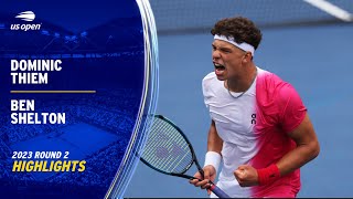 Dominic Thiem vs. Ben Shelton Highlights | 2023 US Open Round 2