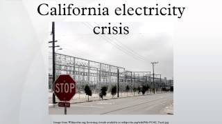 The california electricity crisis, also known as western u.s. energy
crisis of 2000 and 2001, was a situation in which united states state
califor...