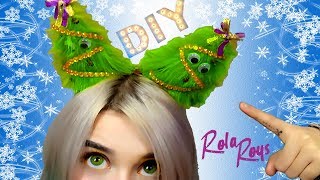 DIY// 🌲 МИНИ ЁЛКИ С ГЛАЗАМИ🌲 Новогодний Ободок за 5 минут ✽Rola Roys