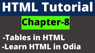 Chapter 8- HTML Tables in odia