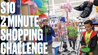 TWO MINUTE WALMART CHALLENGE | MOST SAVAGE ITEM IN WALMART UNDER $10 | UNICORNS AND SNEAKER SPEAKERS