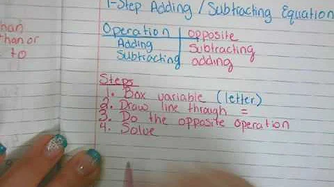 1 step adding and subtracting equations