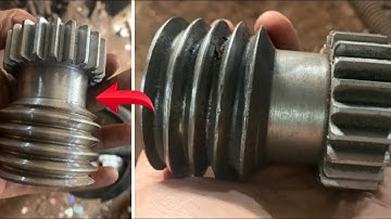 Making A worm gear how professional cut a worm on lathe#lathe #turning