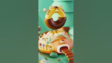 Cake house #blenderart #blender3d #3dart #blender3danimation #3danimation