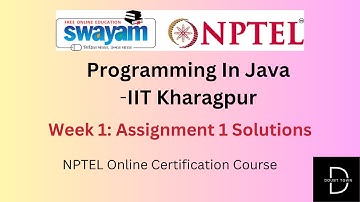 Programming In Java -IIT Kharagpur Week 1 Assignment Answers ||Jan 2024||  NPTEL