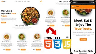 Restaurant Website Design Tutorial 2024 | Using  HTML, CSS & JavaScript #htmlcss