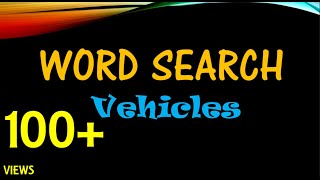 WORD SEARCH | VEHICLES | EASY | HK screenshot 4