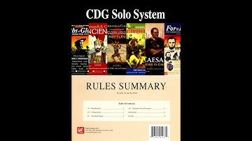 CDG Solo System Preview by GMT Games
