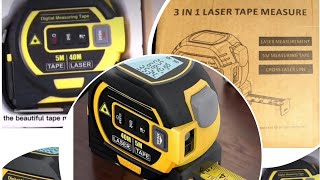 How To Use Laser Tape Measure 3 In 1 Digital Tape Unboxing Laser Measuring Tape