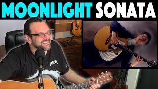 Guitarist REACTS to MARCIN PATRZALEK's "Moonlight Sonata on One Guitar"