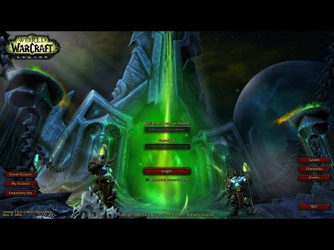 Musique et écran de connexion de World of Warcraft: Legion