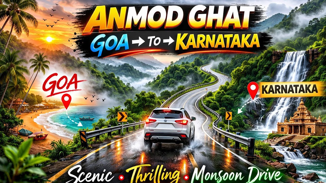 This Road Will Blow Your Mind! 🌿 Anmod Ghat | Goa–Karnataka Journey #fadinhas #GoaToKarnataka