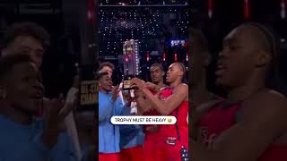 Scottie Barnes Didnt Realize How Heavy The All-Star Trophy Was 🏆