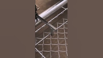 Chain link fence mesh assembly process #short #machinery #tools