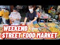 Fantastic STREET FOOD Weekend Market in BANGKOK Thailand