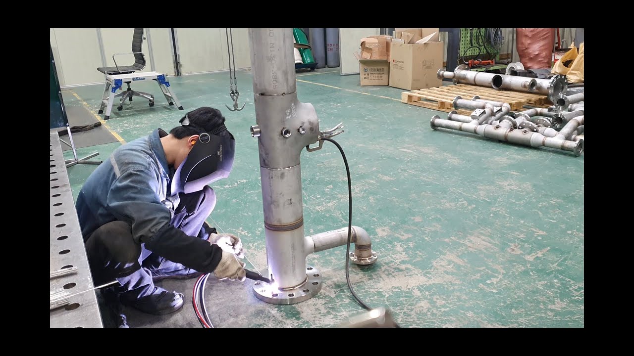 10년차 용접사 sus배관 제관 용접하기.2탄 // #용접 #제관 #배관