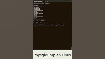Crear respaldo de BD con mysqldump en Linux #facultadautodidacta #linux #mysql
