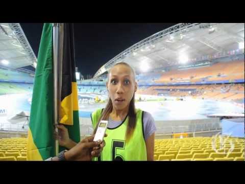 Zari-Jane bears the Jamaican flag