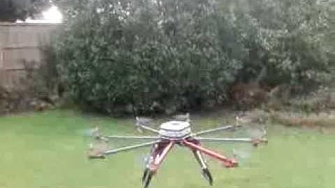 Octocopter flight