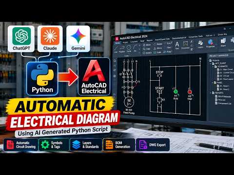 AI Generates AutoCAD Electrical Drawings Automatically! | Python Automation