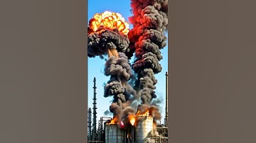 Massive Oil Refinery Explosion | Ultra-Realistic AI Simulation 🔥🛢️