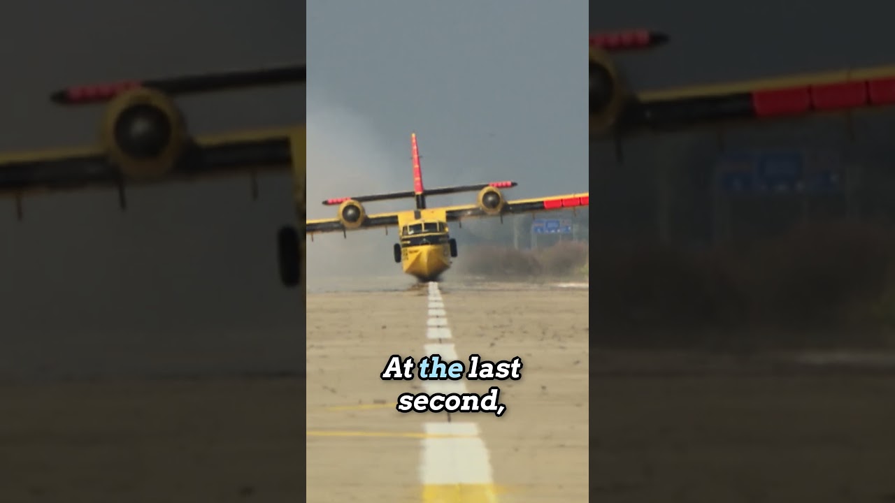 Cameraman Narrowly Avoids Oncoming Plane! #icepilots #aviation #shorts