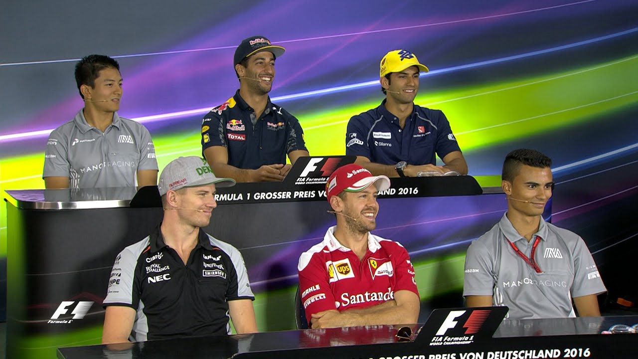 The Drivers Face The Press German Grand Prix 2016