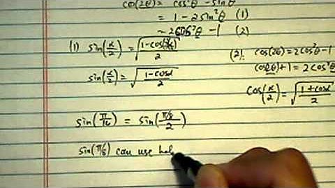 *Half-Angle and Quarter-Angle Formulars: sin (pi/16)