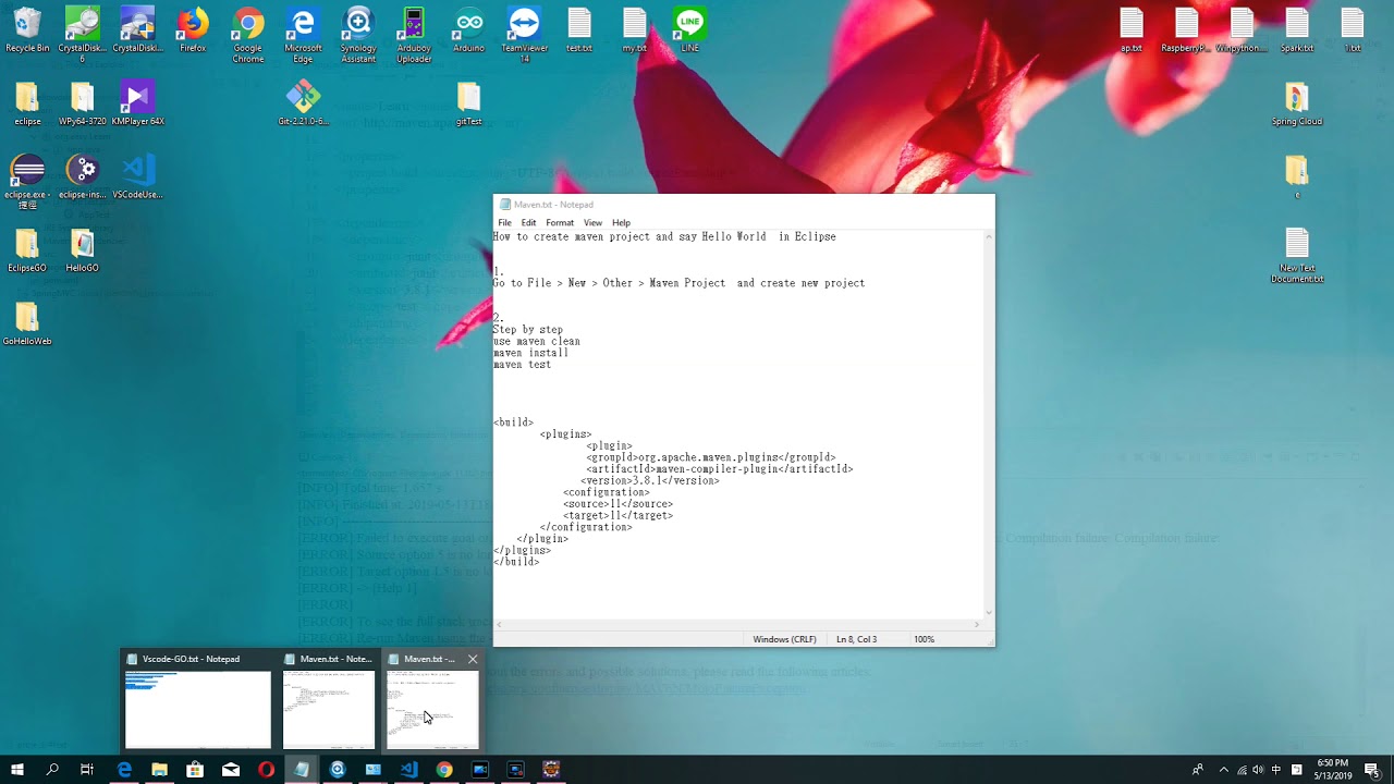 How to create maven project and say Hello World in Eclipse - YouTube