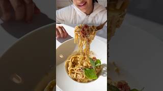 اليوم وصفة باستا غريبة عطريقة منى قولكم كيف طلعت بالاخير 😨 #food #pasta